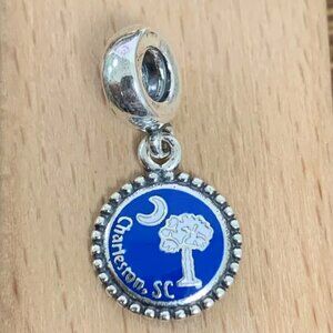Pandora Charleston Charm South Carolina Flag Pendant, S925 Silver Bracelets
